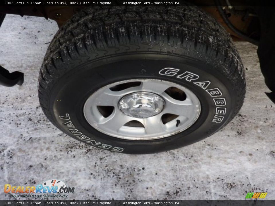 2002 Ford F150 Sport SuperCab 4x4 Black / Medium Graphite Photo #9
