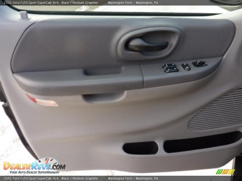 2002 Ford F150 Sport SuperCab 4x4 Black / Medium Graphite Photo #12