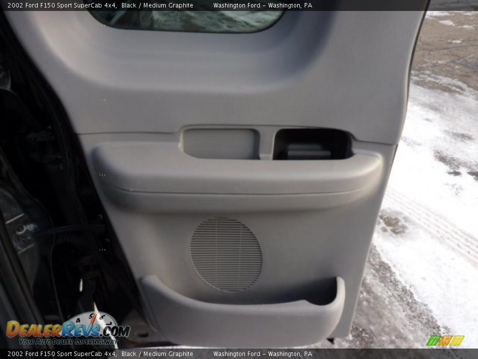 2002 Ford F150 Sport SuperCab 4x4 Black / Medium Graphite Photo #14