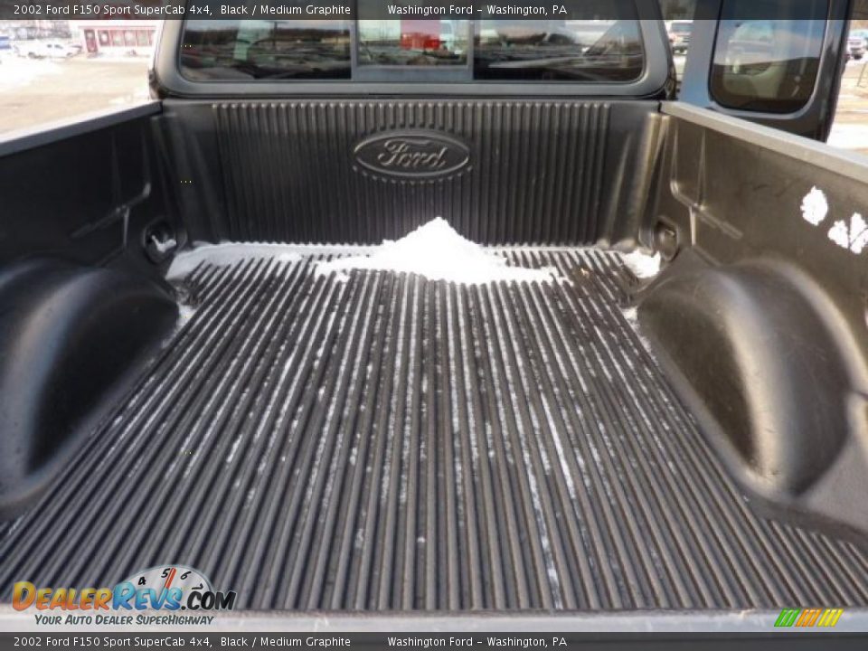 2002 Ford F150 Sport SuperCab 4x4 Black / Medium Graphite Photo #15