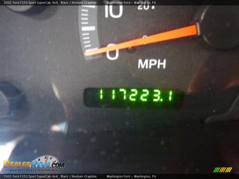 2002 Ford F150 Sport SuperCab 4x4 Black / Medium Graphite Photo #20