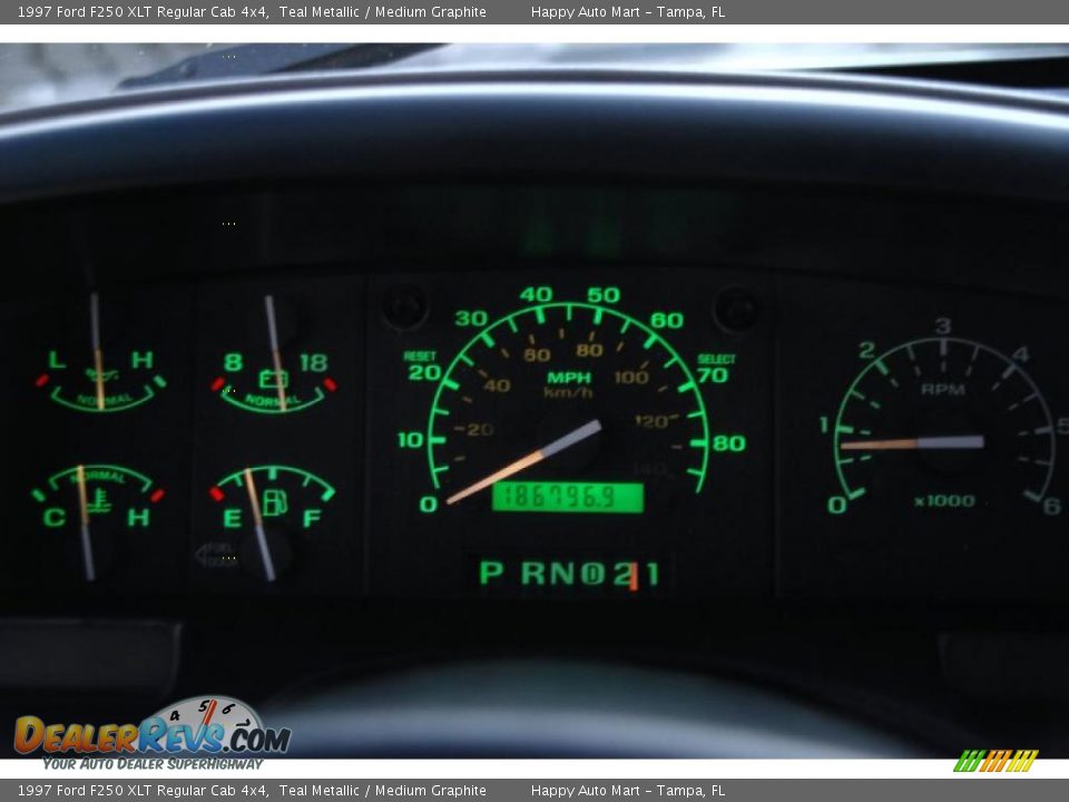 1997 Ford F250 XLT Regular Cab 4x4 Teal Metallic / Medium Graphite Photo #17