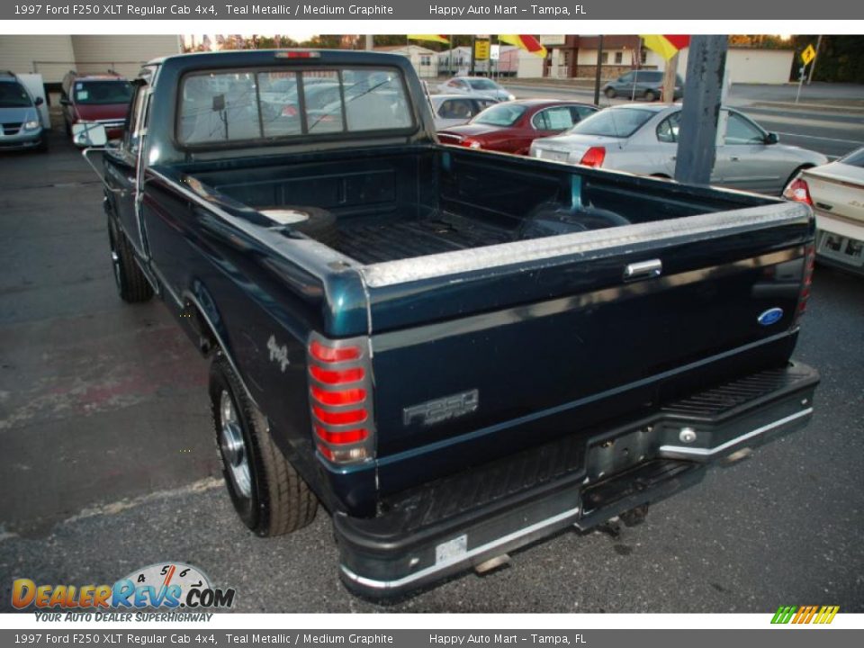1997 Ford F250 XLT Regular Cab 4x4 Teal Metallic / Medium Graphite Photo #29