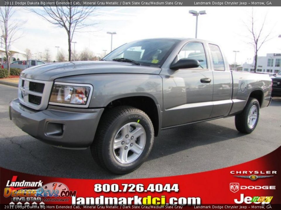 2011 Dodge Dakota Big Horn Extended Cab Mineral Gray Metallic / Dark Slate Gray/Medium Slate Gray Photo #1