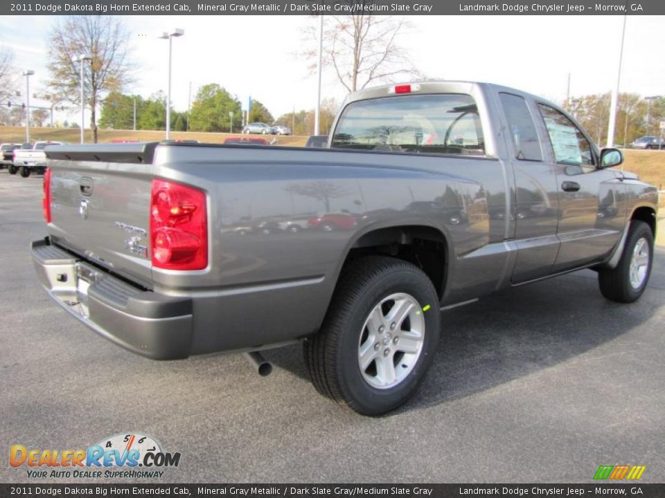 2011 Dodge Dakota Big Horn Extended Cab Mineral Gray Metallic / Dark Slate Gray/Medium Slate Gray Photo #3