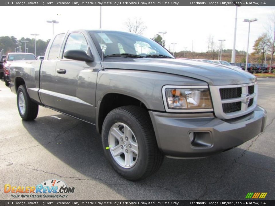 2011 Dodge Dakota Big Horn Extended Cab Mineral Gray Metallic / Dark Slate Gray/Medium Slate Gray Photo #4