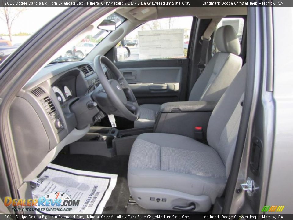 2011 Dodge Dakota Big Horn Extended Cab Mineral Gray Metallic / Dark Slate Gray/Medium Slate Gray Photo #6