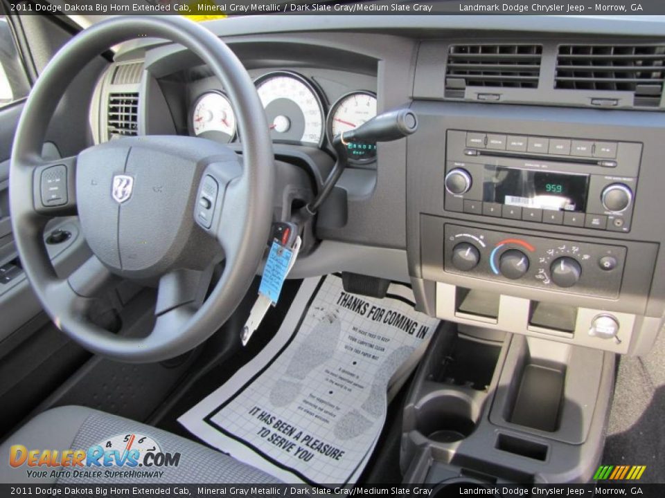 2011 Dodge Dakota Big Horn Extended Cab Mineral Gray Metallic / Dark Slate Gray/Medium Slate Gray Photo #10