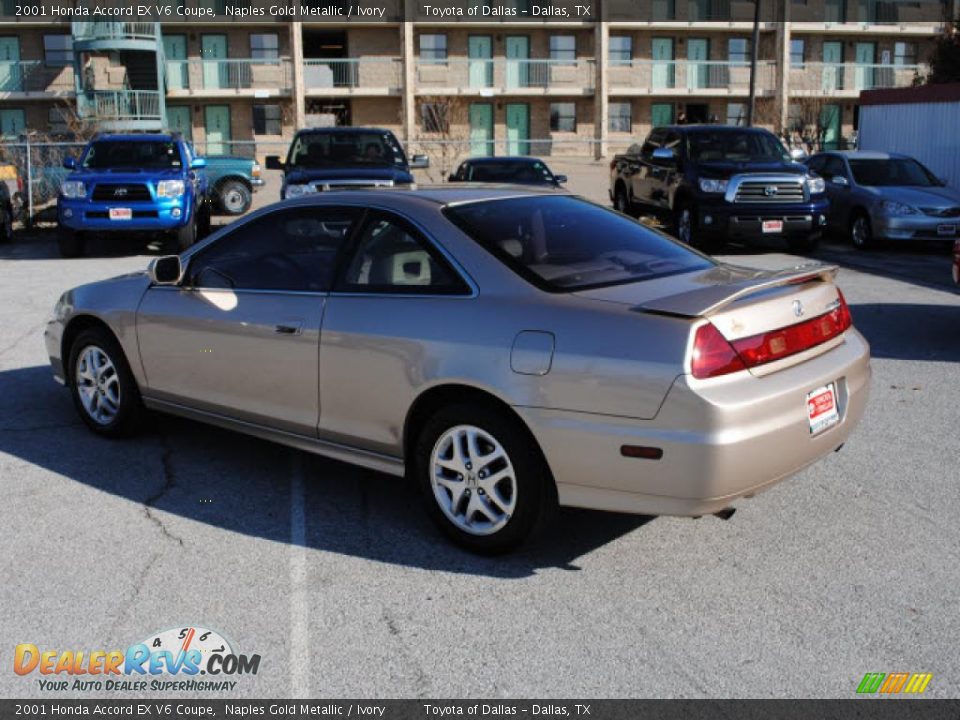 2001 Honda Accord EX V6 Coupe Naples Gold Metallic / Ivory Photo #3