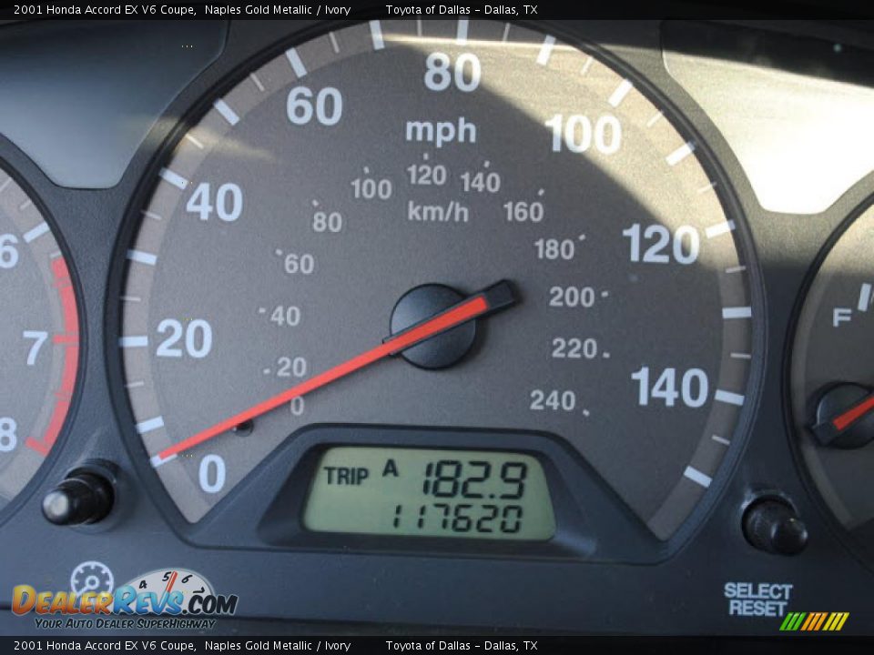 2001 Honda Accord EX V6 Coupe Naples Gold Metallic / Ivory Photo #13