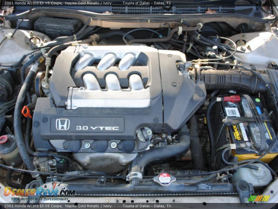 2001 Honda Accord EX V6 Coupe Naples Gold Metallic / Ivory Photo #20
