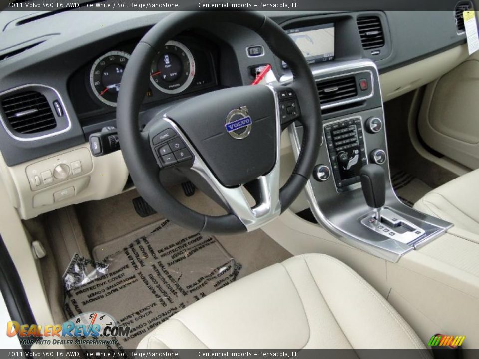Soft Beige/Sandstone Interior - 2011 Volvo S60 T6 AWD Photo #5