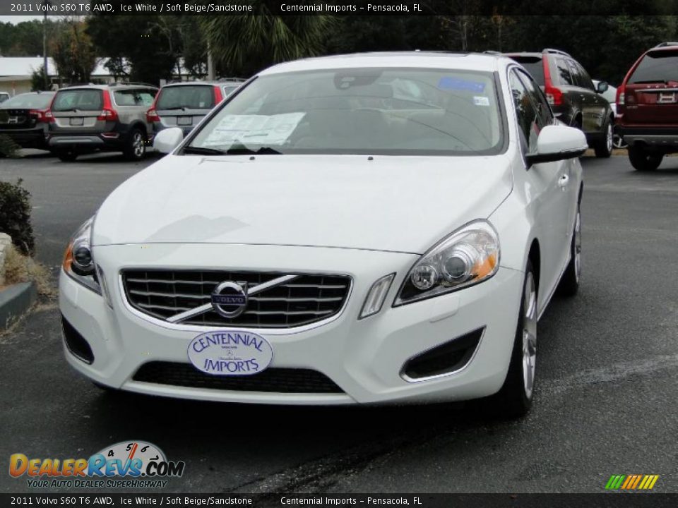 2011 Volvo S60 T6 AWD Ice White / Soft Beige/Sandstone Photo #10