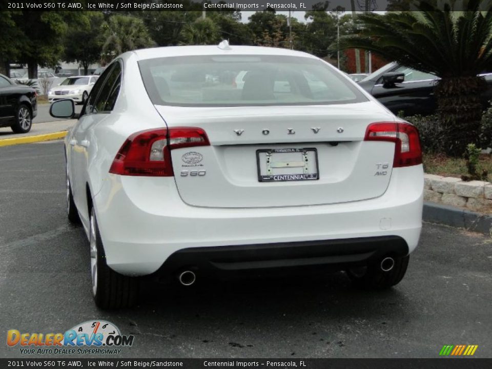 2011 Volvo S60 T6 AWD Ice White / Soft Beige/Sandstone Photo #12