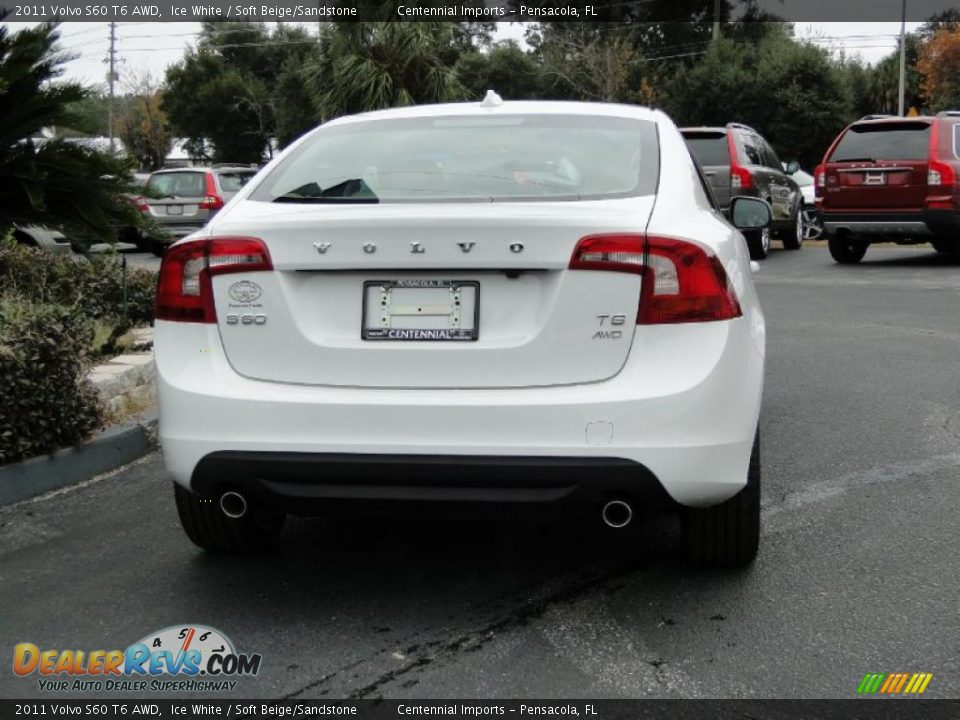 2011 Volvo S60 T6 AWD Ice White / Soft Beige/Sandstone Photo #13