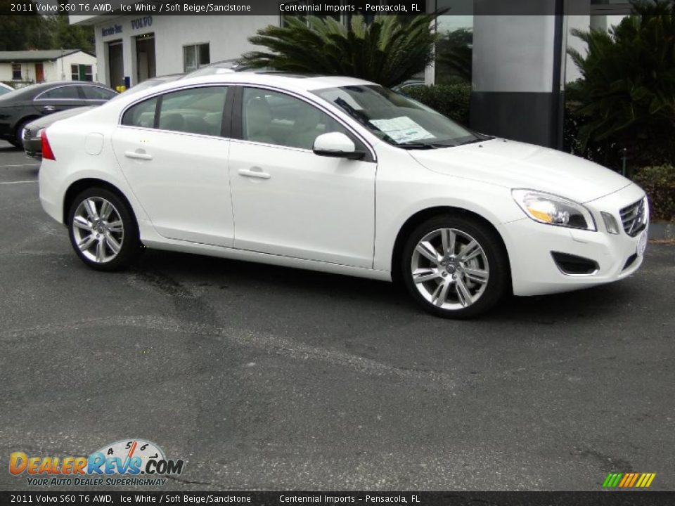 2011 Volvo S60 T6 AWD Ice White / Soft Beige/Sandstone Photo #14