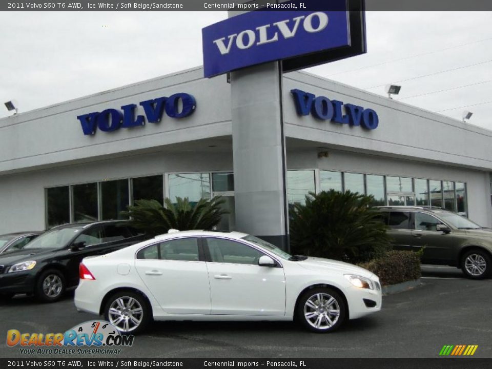 2011 Volvo S60 T6 AWD Ice White / Soft Beige/Sandstone Photo #15