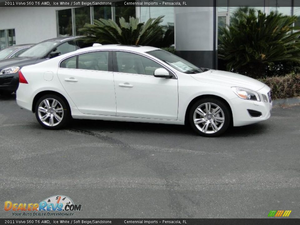 2011 Volvo S60 T6 AWD Ice White / Soft Beige/Sandstone Photo #16