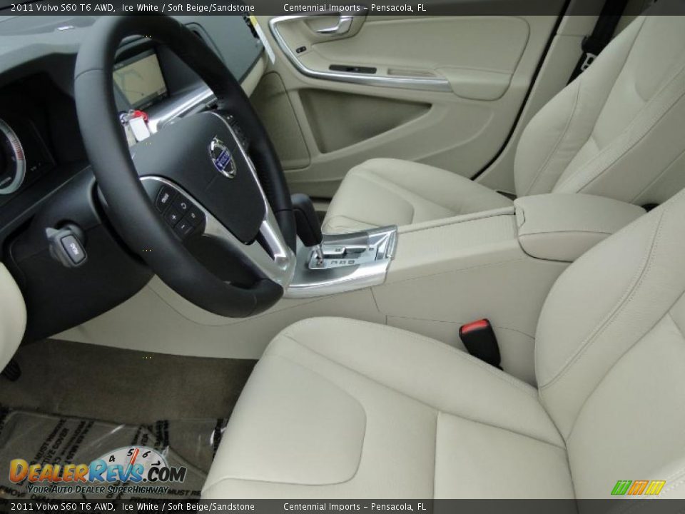 Soft Beige/Sandstone Interior - 2011 Volvo S60 T6 AWD Photo #22