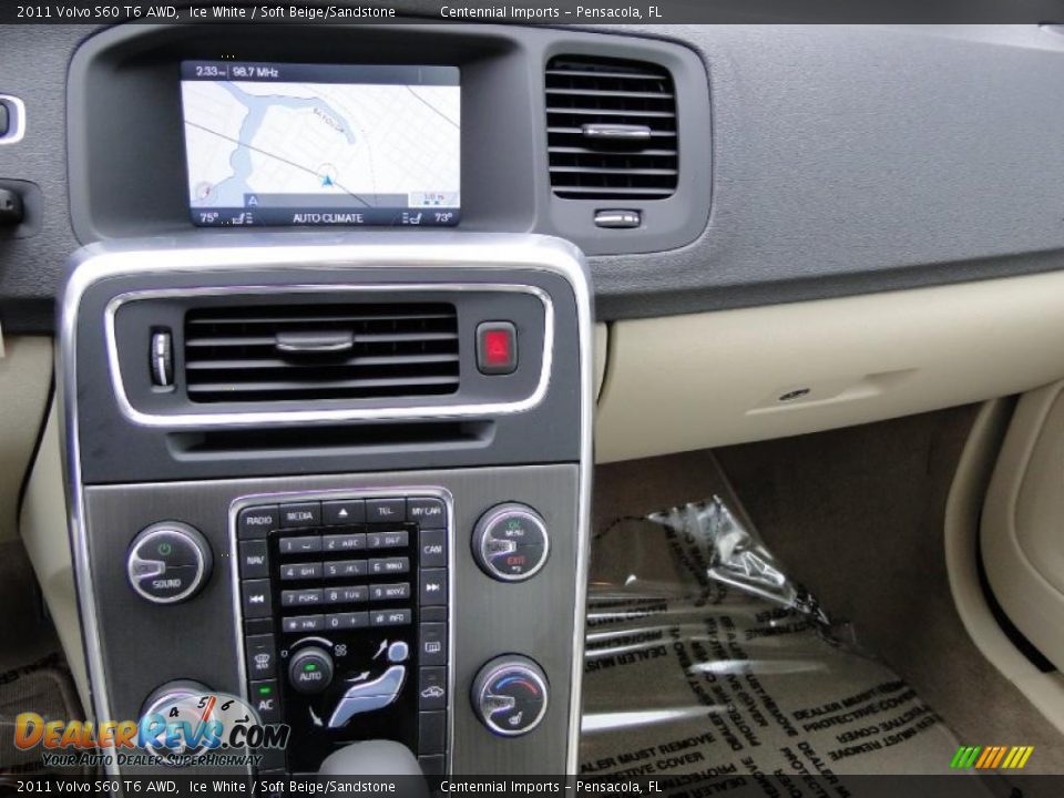 2011 Volvo S60 T6 AWD Ice White / Soft Beige/Sandstone Photo #25