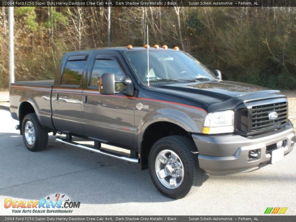 2004 Ford F250 Super Duty Harley Davidson Crew Cab 4x4 Dark Shadow Grey Metallic / Black Photo #1