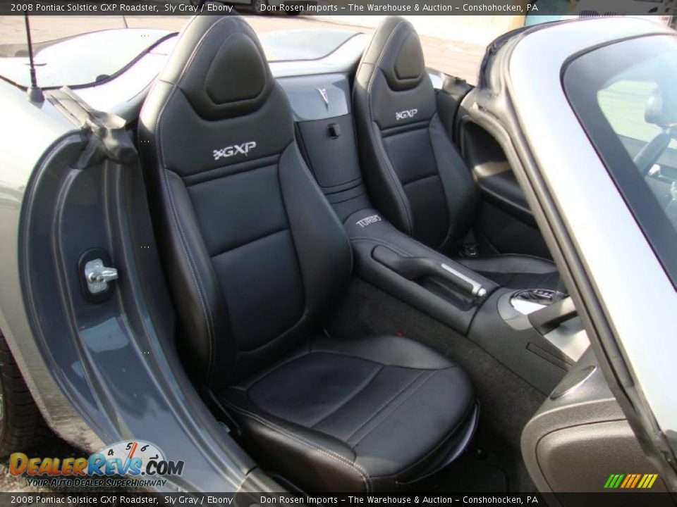 Ebony Interior - 2008 Pontiac Solstice GXP Roadster Photo #22