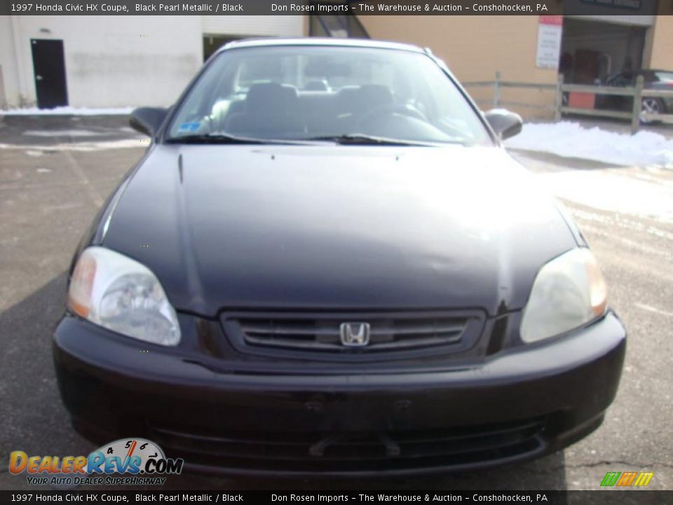 1997 Honda Civic HX Coupe Black Pearl Metallic / Black Photo #3