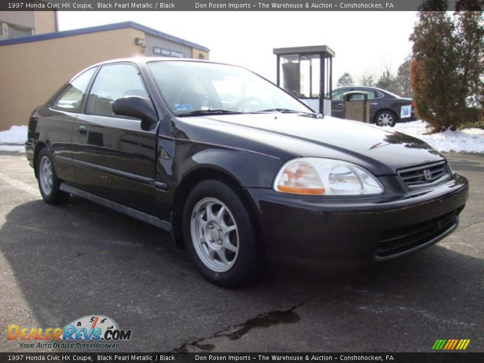 Black Pearl Metallic 1997 Honda Civic HX Coupe Photo #5