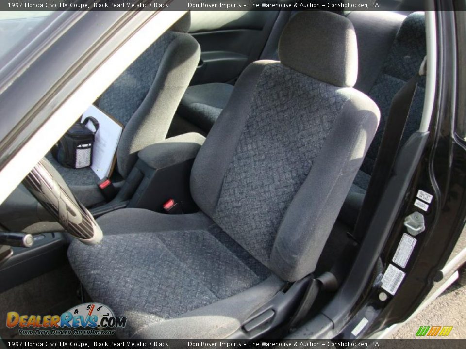 Black Interior - 1997 Honda Civic HX Coupe Photo #17