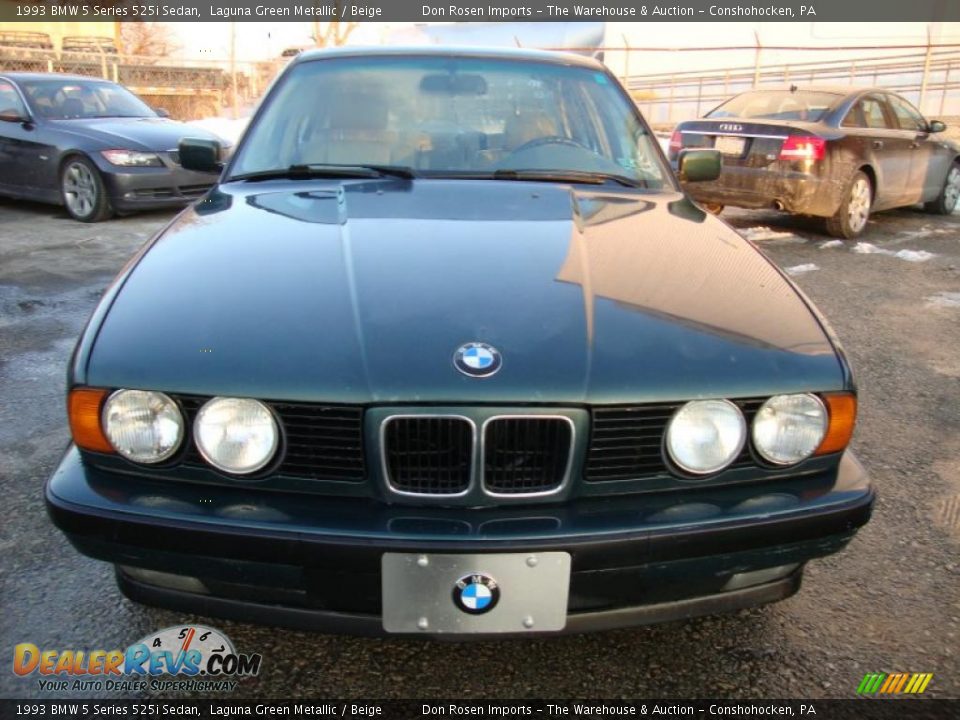 1993 BMW 5 Series 525i Sedan Laguna Green Metallic / Beige Photo #3