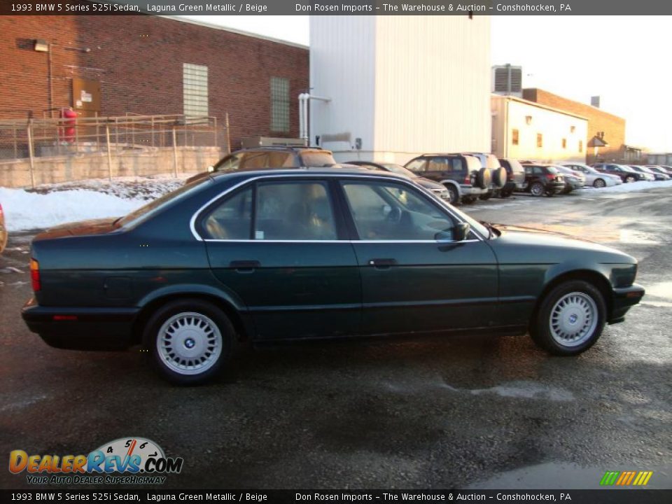 1993 BMW 5 Series 525i Sedan Laguna Green Metallic / Beige Photo #8
