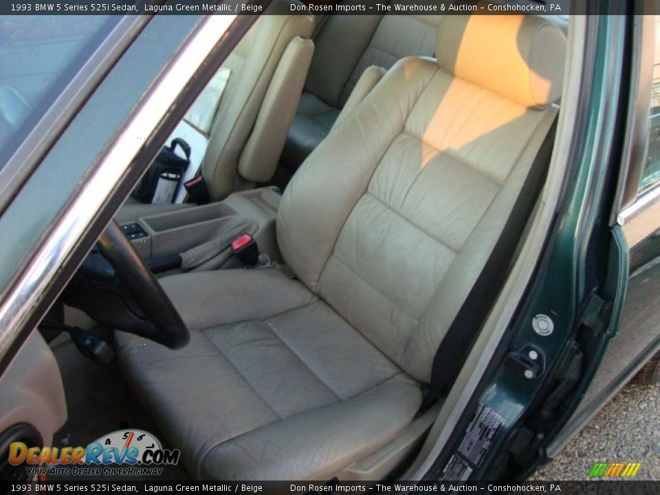 1993 BMW 5 Series 525i Sedan Laguna Green Metallic / Beige Photo #18
