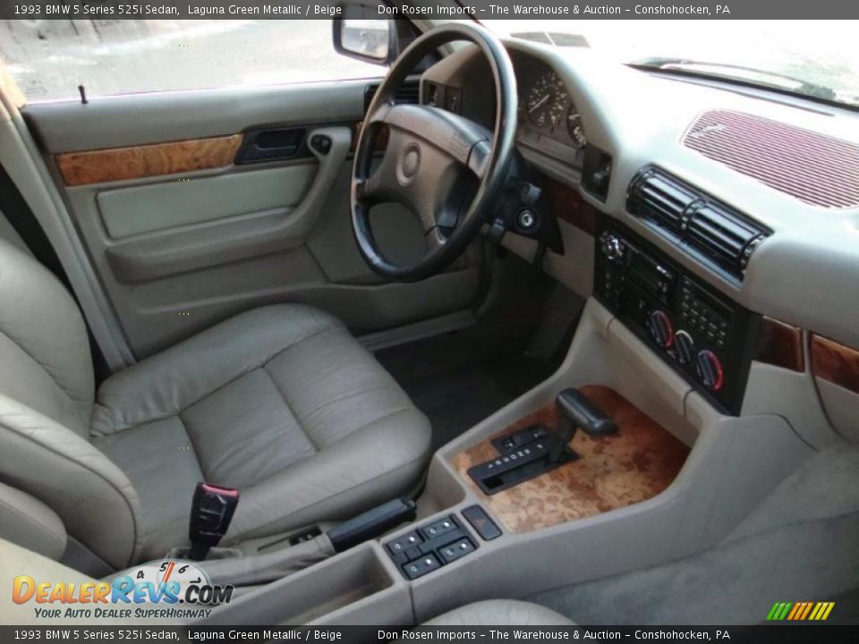1993 BMW 5 Series 525i Sedan Laguna Green Metallic / Beige Photo #20