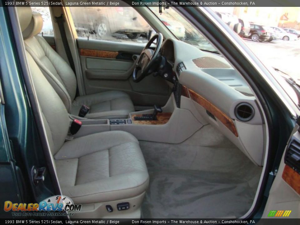 1993 BMW 5 Series 525i Sedan Laguna Green Metallic / Beige Photo #21