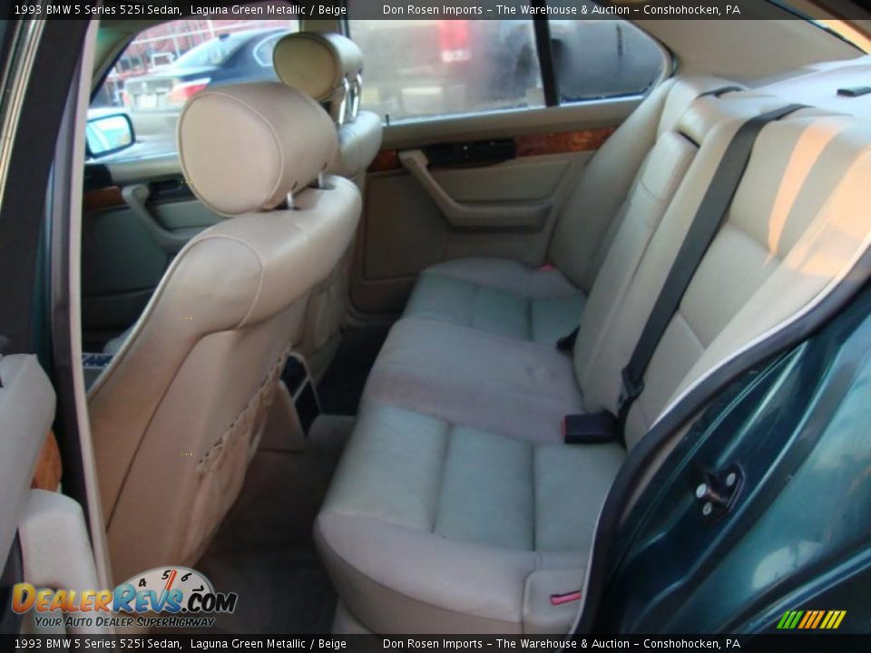 1993 BMW 5 Series 525i Sedan Laguna Green Metallic / Beige Photo #28