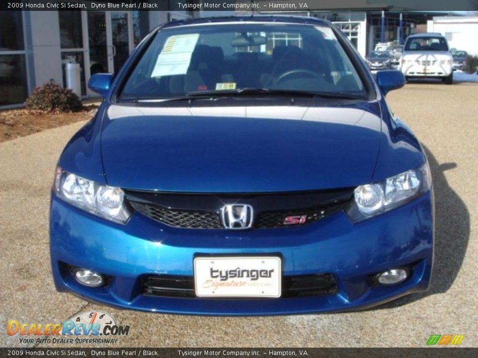 2009 Honda Civic Si Sedan Dyno Blue Pearl / Black Photo #9