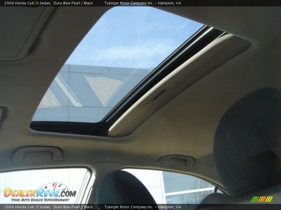 2009 Honda Civic Si Sedan Dyno Blue Pearl / Black Photo #12