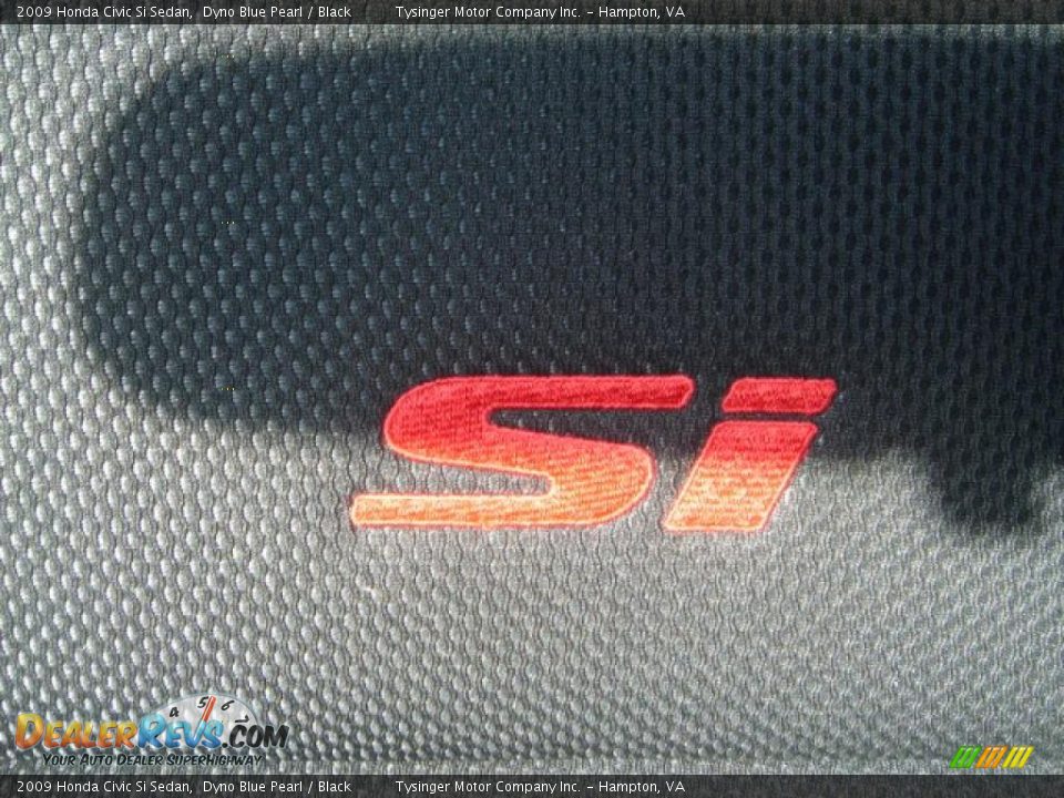 2009 Honda Civic Si Sedan Dyno Blue Pearl / Black Photo #13