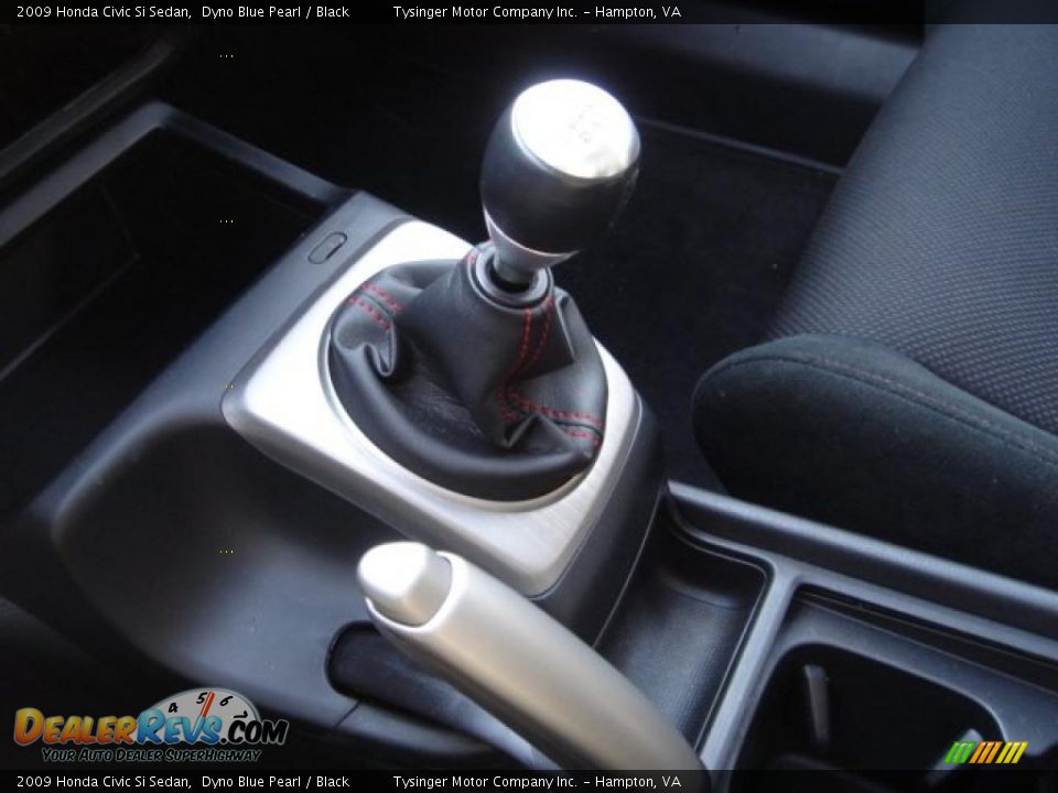 2009 Honda Civic Si Sedan Dyno Blue Pearl / Black Photo #18