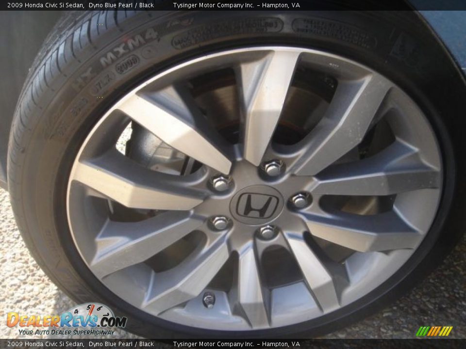 2009 Honda Civic Si Sedan Dyno Blue Pearl / Black Photo #19