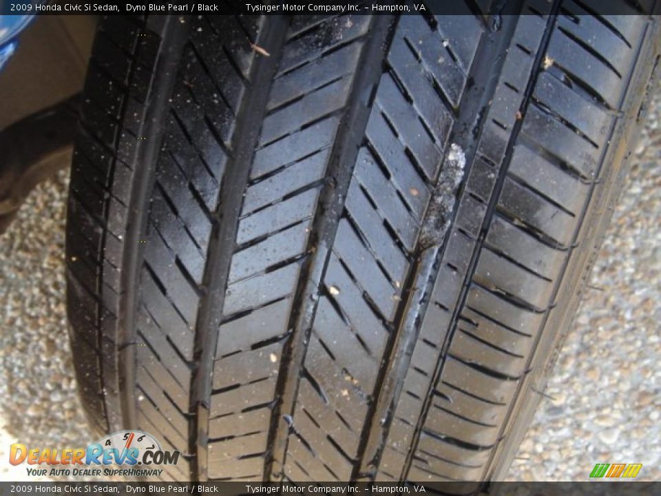 2009 Honda Civic Si Sedan Dyno Blue Pearl / Black Photo #20