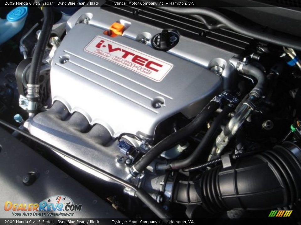 2009 Honda Civic Si Sedan Dyno Blue Pearl / Black Photo #21