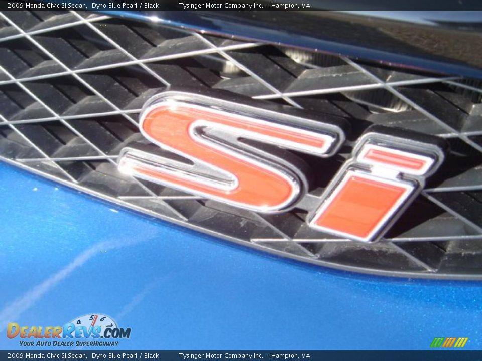 2009 Honda Civic Si Sedan Dyno Blue Pearl / Black Photo #22