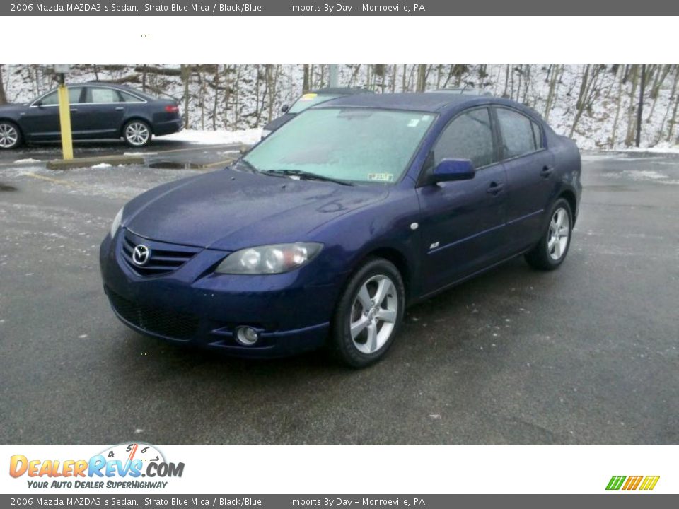 2006 Mazda MAZDA3 s Sedan Strato Blue Mica / Black/Blue Photo #1