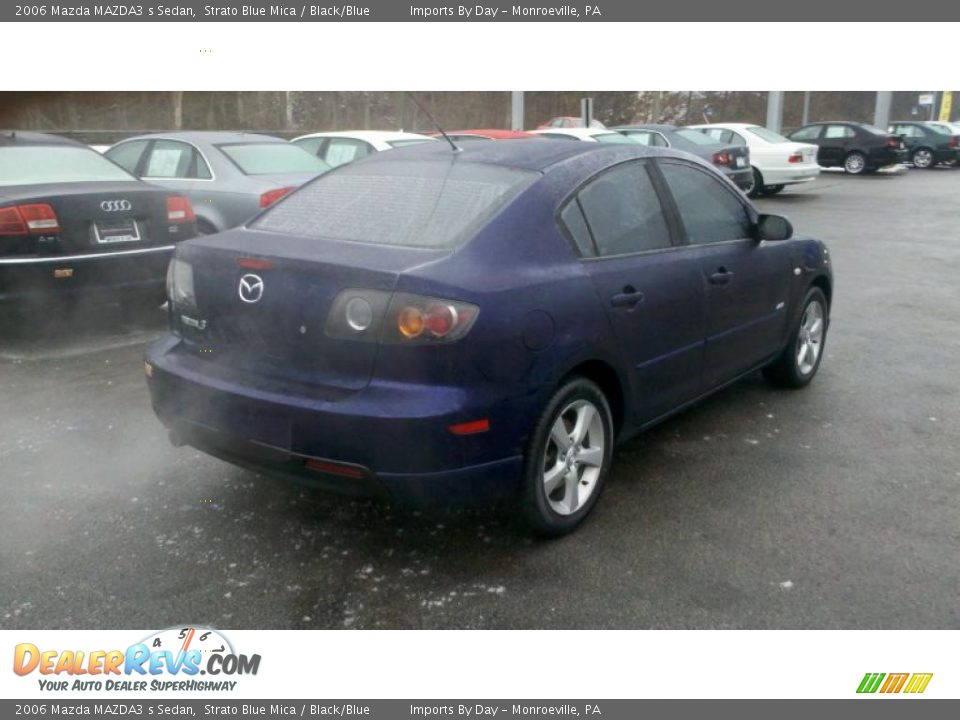 2006 Mazda MAZDA3 s Sedan Strato Blue Mica / Black/Blue Photo #3