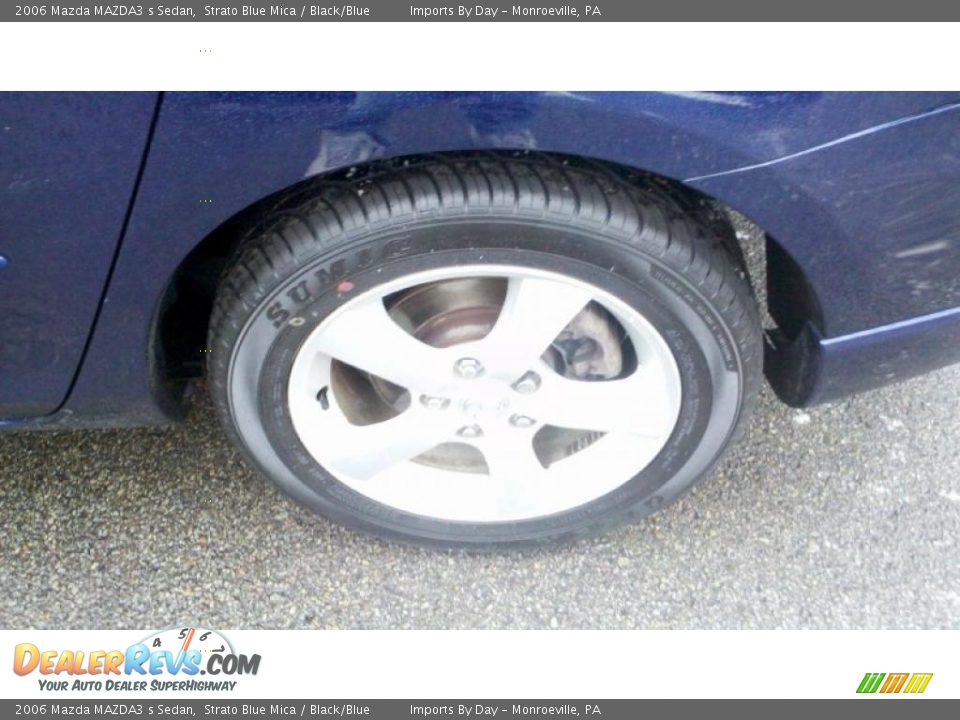 2006 Mazda MAZDA3 s Sedan Strato Blue Mica / Black/Blue Photo #9
