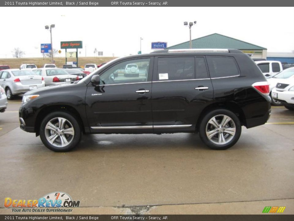 2011 Toyota Highlander Limited Black / Sand Beige Photo #4