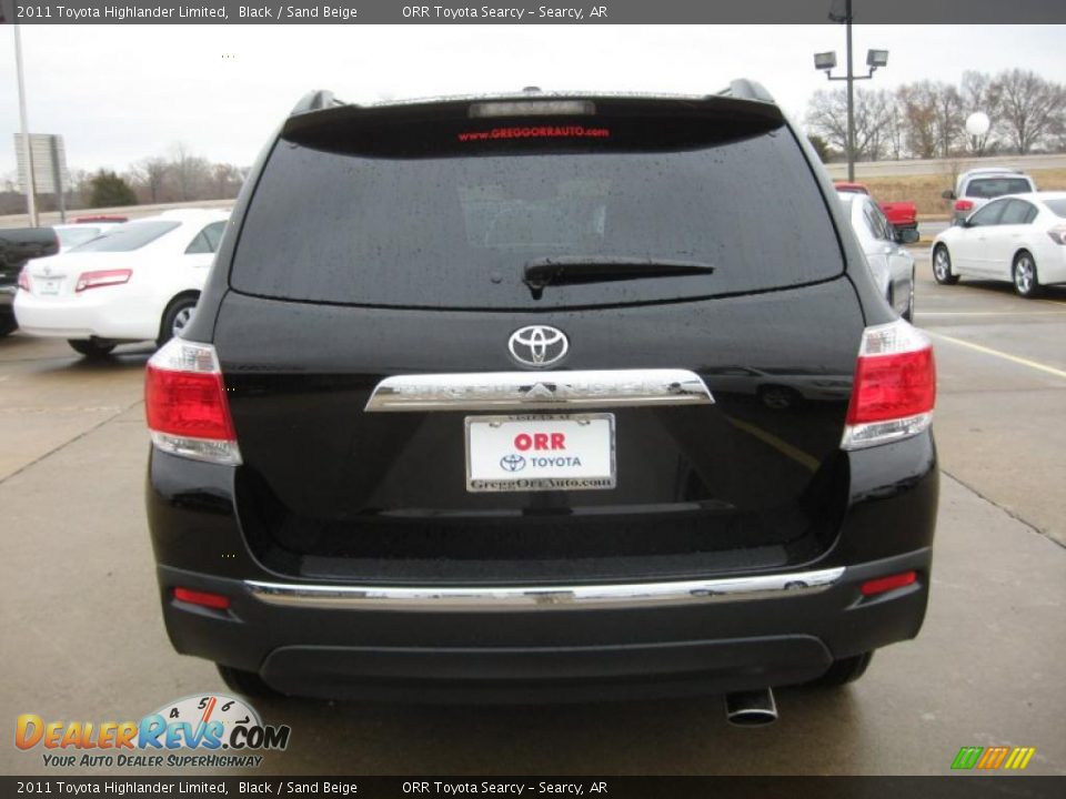 2011 Toyota Highlander Limited Black / Sand Beige Photo #6