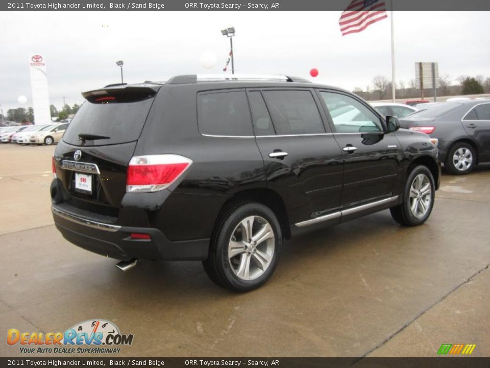 2011 Toyota Highlander Limited Black / Sand Beige Photo #7