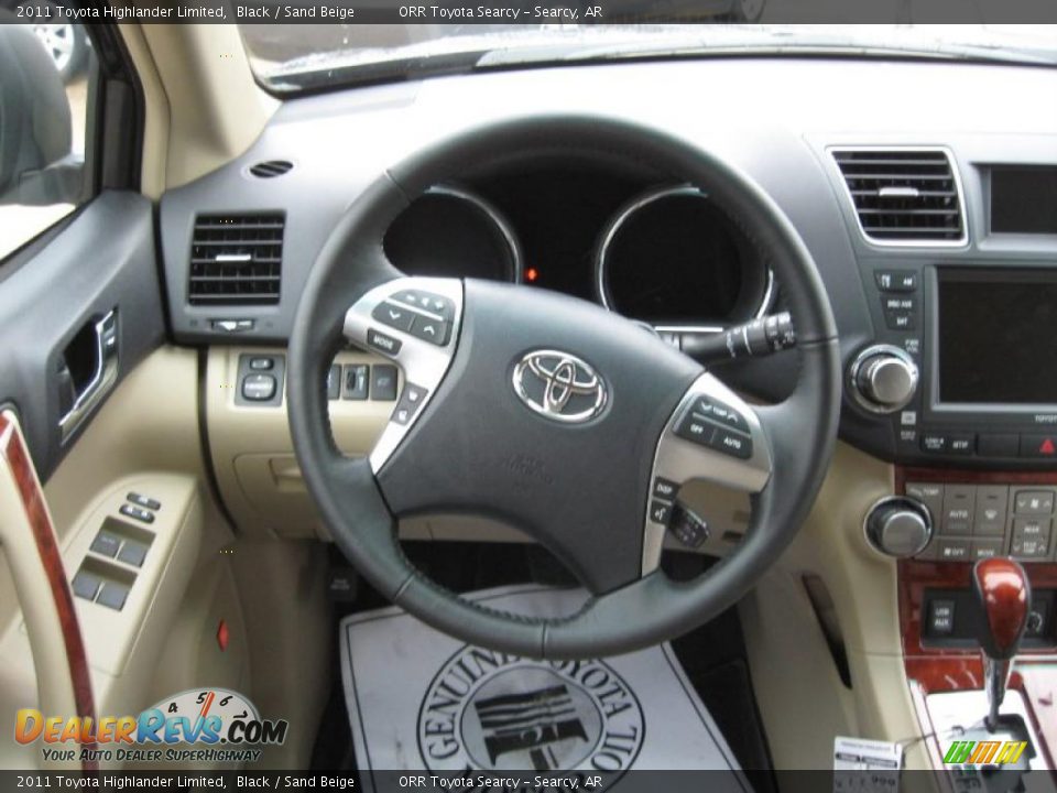 2011 Toyota Highlander Limited Black / Sand Beige Photo #9
